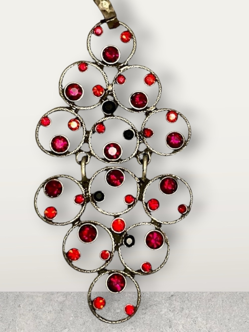 Vintage Large Hinged Chico’s Red Pendant